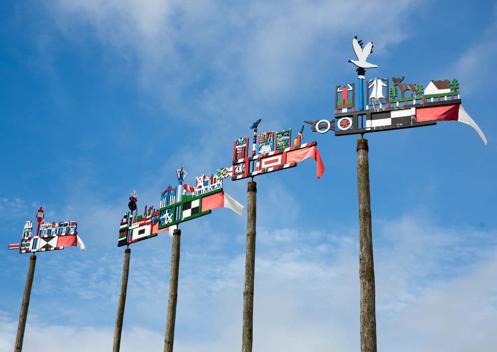 Vėtrungių ekspozicija marių krantinėje Nidoje