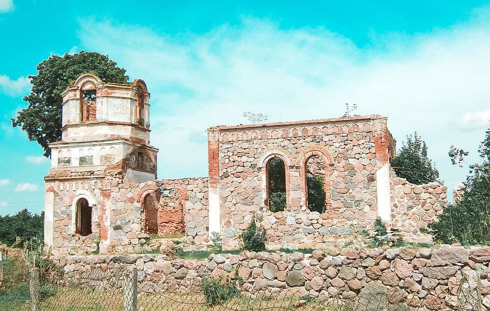 Rudaminos Viešpaties Atsivertimo cerkvės griuvėsiai